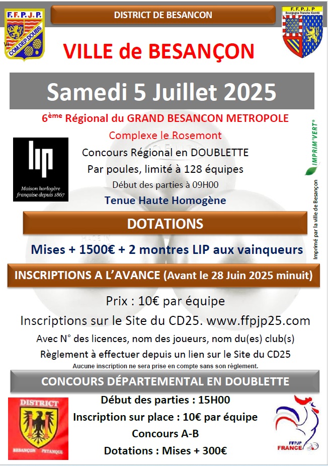 Régional Besançon 5 juillet