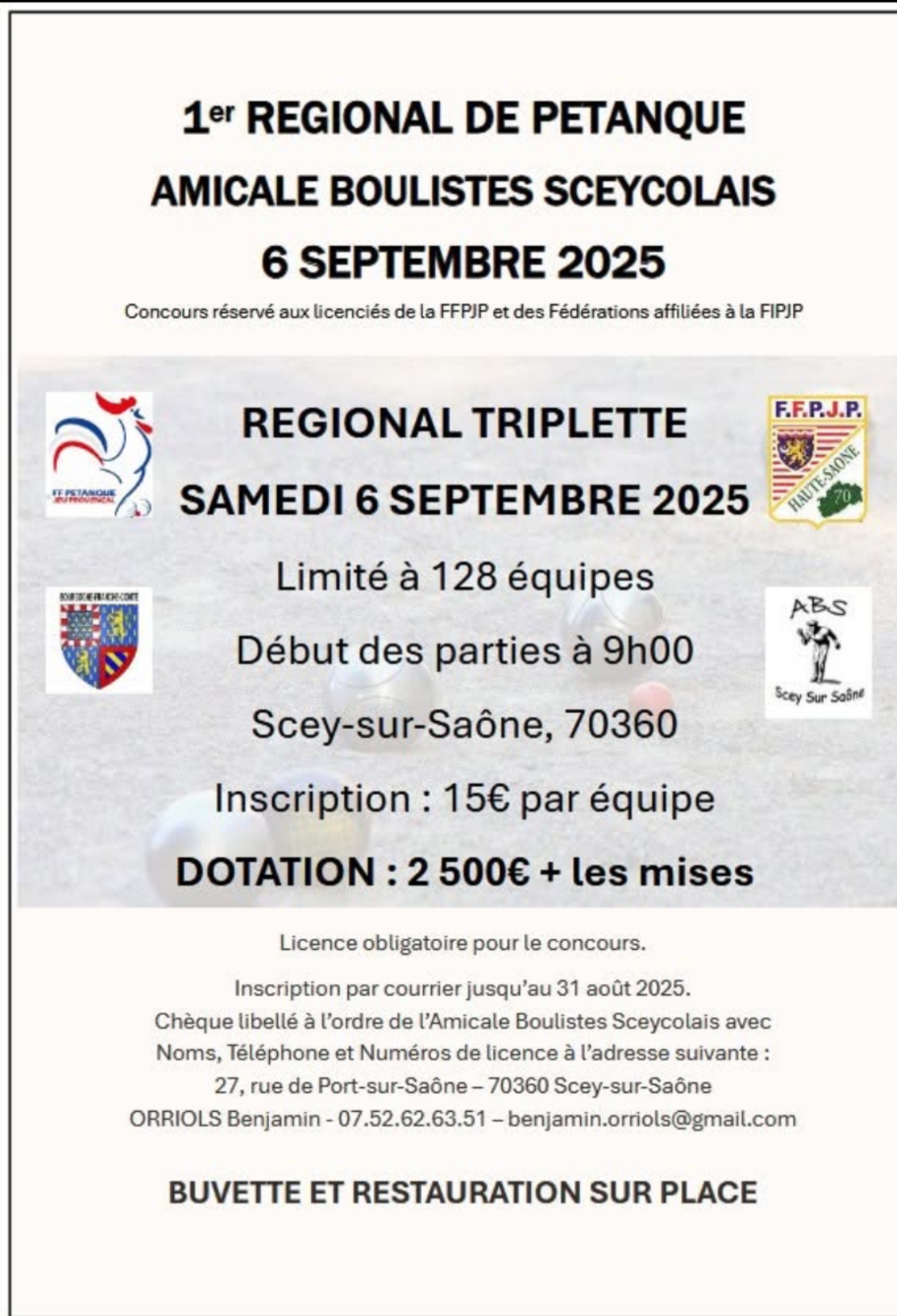 Régional Scey/ Saône 6 septembre